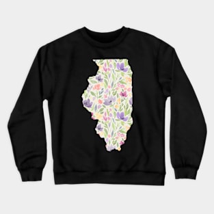 Illinois Silhouette Florals Crewneck Sweatshirt